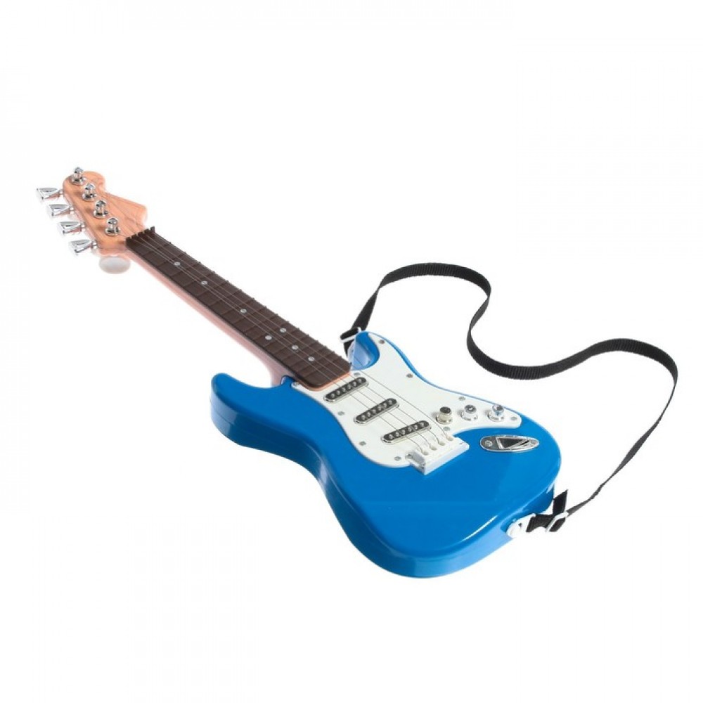Игрушка музыкальная "Гитара рокер", звуковые эффекты, цвет синий SL-05932A   7829842 Медведь Калуга