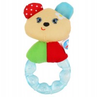 283507 Текстильная игрушка погремушка с охлаждающим кольцом "добрый медвежонок" на карт. Умка в кор. Медведь Калуга