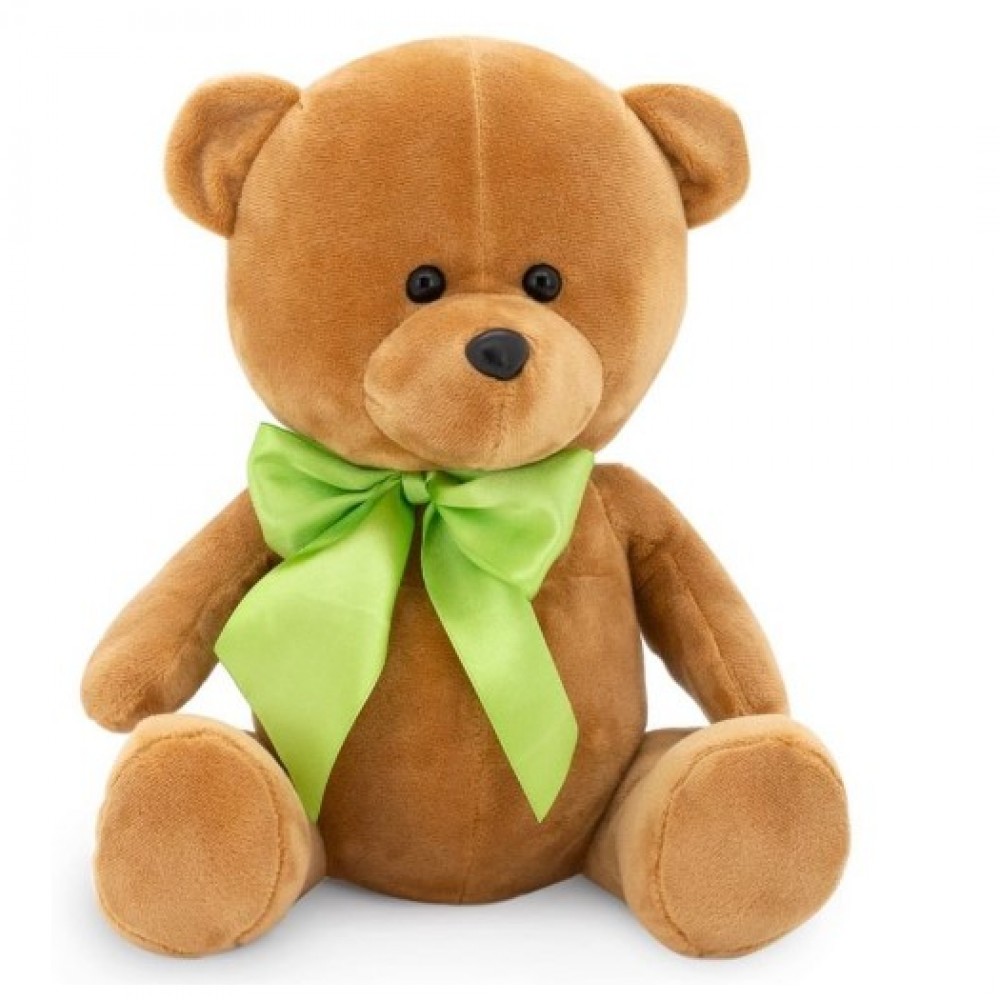 Мягкая игрушка Медведь Топтыжкин коричневый с бантиком 25 см Медведь Калуга