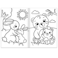 Раскраска "Кто чей малыш?", 16 стр., формат А4 7103918 Медведь Калуга