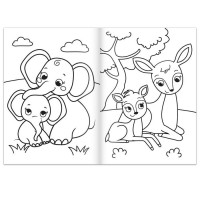 Раскраска "Кто чей малыш?", 16 стр., формат А4 7103918 Медведь Калуга