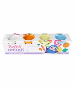 Тесто для лепки BabyDough, набор 4 цвета №4 (арт.BD019) Медведь Калуга