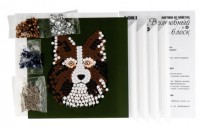 Ап-053 Картина из пайеток 20*20 см "Собака" Медведь Калуга