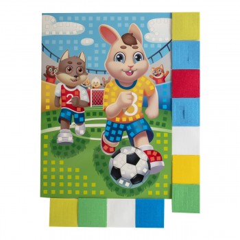 Кэ-022 Мягкая мозаика из ЭВА (большой набор) "Футболисты" Медведь Калуга