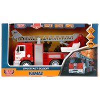 298022 Машина пластик свет-звук KAMAZ камаз ПОЖАРНАЯ 26см, инерц, двери, кор. Технопарк в кор.18шт Медведь Калуга