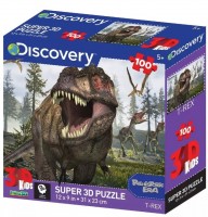 Пазл Super 3D Тираннозавр, 100 детал. Медведь Калуга