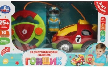 358796 Р/у машинка гонщик 35+ песен,стихов и загадок.свет.кор Умка в кор.2*18шт Медведь Калуга