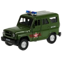 338203 Машина металл свет-звук UAZ HUNTER АРМИЯ РОССИИ 12 см, двер, багаж, ин, кор. Технопарк в кор. Медведь Калуга