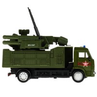 338055 Машина металл свет-звук KAMAZ АРМИЯ РОССИИ 17 см, двер, подв.дет, инер, кор. Технопарк в кор. Медведь Калуга