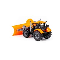 Трактор "Прогресс" с лопатой-отвалом инерционный (оранжевый) (в коробке) Медведь Калуга