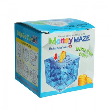 3D-Лабиринт "Куб-Копилка" 6,5см голубой Money Maze Медведь Калуга