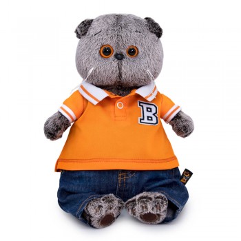 Мягкая игрушка "Басик в джинсах и футболке поло", 25 см Ks25-214 9300710 Медведь Калуга