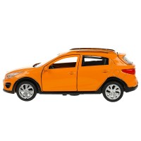 361411 Машина металл KIA RIO X длина 12 см, двери, багаж, инерц, оранжевый, кор. Технопарк в кор.2*3 Медведь Калуга
