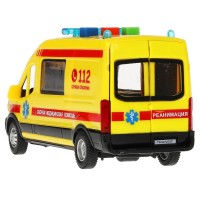 306271 Машина пластик свет-звук FORD TRANSIT РЕАНИМАЦИЯ 16 см, двери, инерц, кор. Технопарк в кор.2* Медведь Калуга