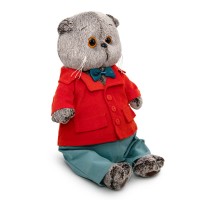 Басик в костюме с вельветовым пиджаком 19 см Медведь Калуга