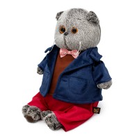 Басик в синем бархатном пиджаке 19 см Медведь Калуга