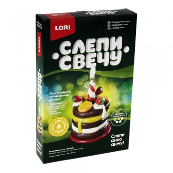 Св-007 Восковая свеча "Праздничный торт" Медведь Калуга