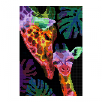Ам-151 Алмазная мозаика 21*30 см (полное заполнение) "Жирафы" Медведь Калуга