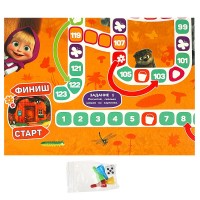 354704 Маша и Медведь. Настольная игра-ходилка. 217х330х27 мм. Умные игры. в кор.20шт Медведь Калуга