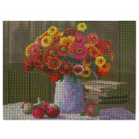 358550 Алмазная мозаика 30*40 см с полным заполнением на подрамнике цветы МУЛЬТИ АРТ в кор.24шт Медведь Калуга