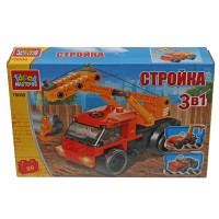 347657 Конструктор АВТОКРАН 3в1, 99 дет. Город мастеров в кор.36шт Медведь Калуга