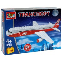 337961 Конструктор почтовый САМОЛЕТ, 56 дет. Город мастеров в кор.80шт Медведь Калуга