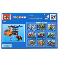297868 Конструктор "Город мастеров" камаз с клеткой: перевозка медведя, 112дет. в русс. кор. в кор.2 Медведь Калуга