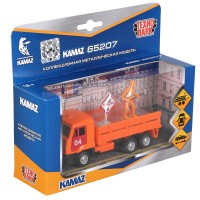 312436 Машина металл KAMAZ ,12 см, дв., баг., инер.+фигур., знак, в асс., кор. Технопарк в кор.2*24ш Медведь Калуга