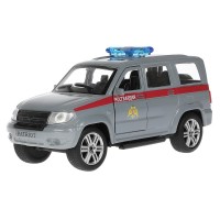 325356 Машина металл UAZ patriot РОСГВАРДИЯ, 12 см, дв., багаж., инерц., кор. Технопарк в кор.2*24шт Медведь Калуга