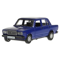 373489 Машина металл ваз-2107 длина 12 см, двери, багаж, инерц, темно-синий, кор. Технопарк в кор.2* Медведь Калуга