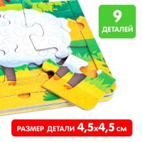 Книга картонная с пазлами "Они живут на ферме", 12 стр. 7118628 Медведь Калуга
