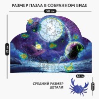 Пазл "Парад планет" фигурные светящиеся детали, 146 деталей   9112940 Медведь Калуга