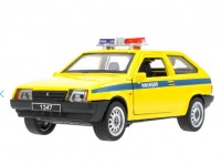 380536 Машина металл свет-звук LADA-2108 "СПУТНИК" ПОЛИЦИЯ 12 см, двери, кор. Технопарк в кор.2*36шт Медведь Калуга