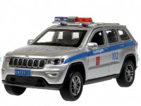 378263 Машина металл свет-звук JEEP GRAND CHEROKEE ПОЛИЦИЯ 12 см, дв, баг, ин, кор. Технопарк в кор. Медведь Калуга