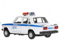 373488 Машина металл ваз-2107 ПОЛИЦИЯ, свет-звук, длина 12 см,белый, кор. Технопарк в кор.2*36шт Медведь Калуга