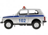 267180 Машина металл свет-звук LADA 4x4 ПОЛИЦИЯ, 12 см, св-зв, двер, баг, ин., кор. Технопарк в кор. Медведь Калуга
