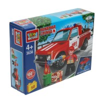 347278 Конструктор ПОЖАРНАЯ LADA 4x4 ПИКАП, 58 дет. Город мастеров в кор.2*40шт Медведь Калуга