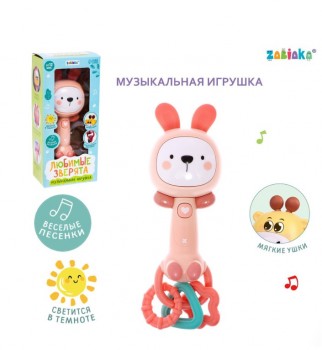 ZABIAKA Музыкальная игрушка "Музыкальный зайчик" звук, свет SL-05330B   7113901 Медведь Калуга