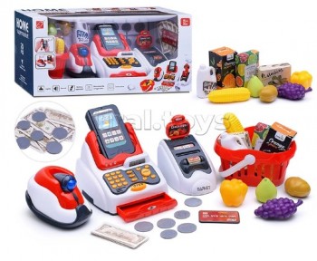 Игровой набор "Касса" с продуктами (33 предмета) в коробке (10702070/170924/3306981, Китай ) Медведь Калуга
