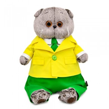 Кот Басик в ярком костюме 25 см Медведь Калуга