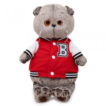 Кот Басик в клубной куртке 25см Медведь Калуга