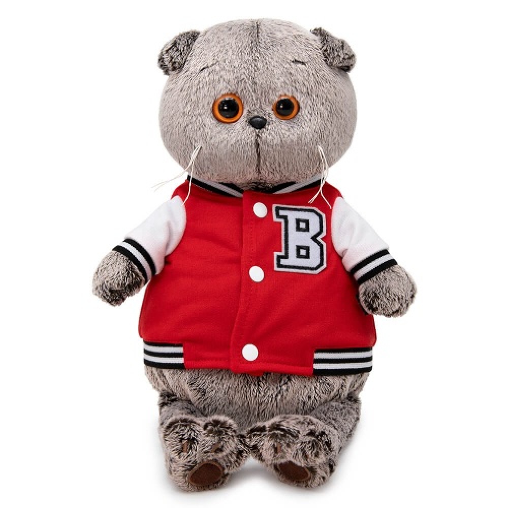 Кот Басик в клубной куртке 25см Медведь Калуга