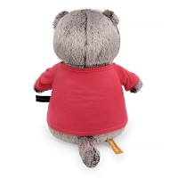 Кот Басик в лонгсливе с принтом "Супер кот" Медведь Калуга