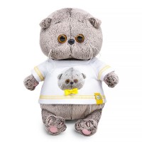 Кот Басик BABY в футболке с автопортретом 20 см Медведь Калуга
