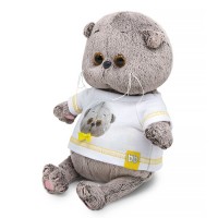 Кот Басик BABY в футболке с автопортретом 20 см Медведь Калуга