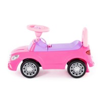Каталка-автомобиль "SuperCar" №3 со звуковым сигналом (розовая) (в несобранном виде) Медведь Калуга