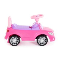 Каталка-автомобиль "SuperCar" №3 со звуковым сигналом (розовая) (в несобранном виде) Медведь Калуга