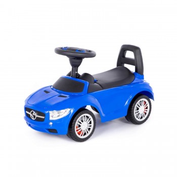 Каталка-автомобиль "SuperCar" №1 со звуковым сигналом (синяя) Медведь Калуга
