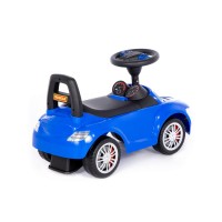 Каталка-автомобиль "SuperCar" №1 со звуковым сигналом (синяя) Медведь Калуга