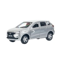 402761 Машина металл LADA XRAY длина 12 см, двери, багаж, инерц, серебристый, кор. Технопарк в кор.2*36шт Медведь Калуга